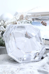 4 Glitter Ball/Finial Snowflake Ornament