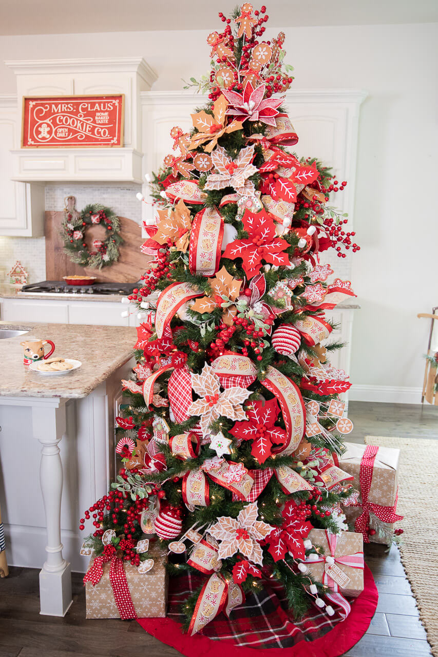 Mrs. Claus' Christmas tree with picks