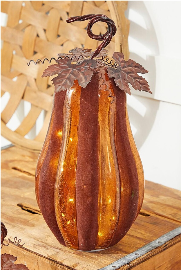 autumn decor light up pumpkin