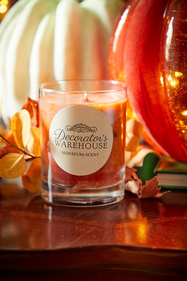 autumn decor candle