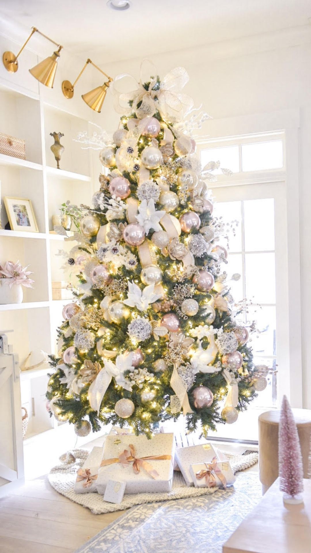 Blush and Champagne Christmas Tree –
