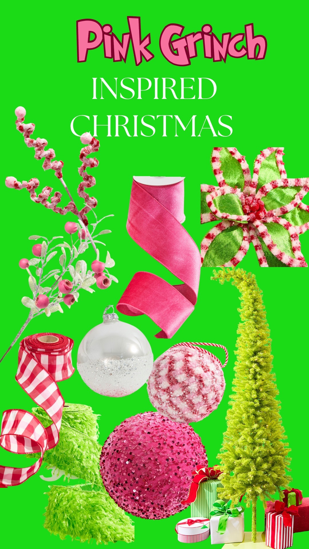 Pink Grinch Inspired Collage