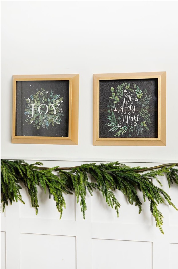 Christmas Wall decor and greenery