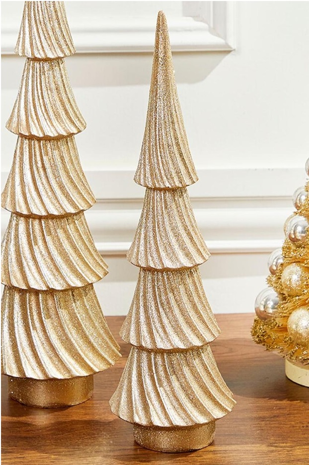 Gold Christmas trees