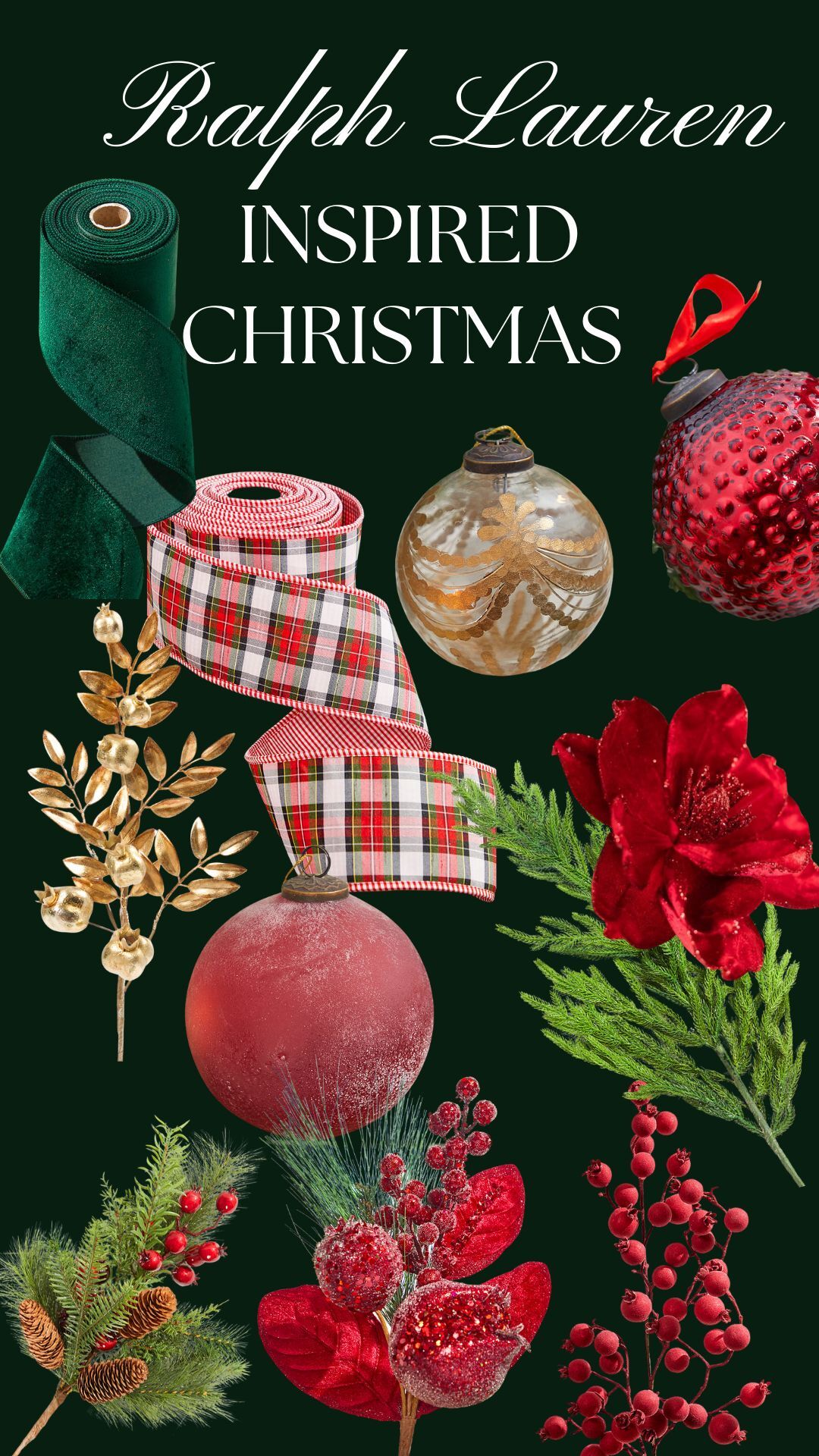 Ralph Lauren Inpsired Christmas Collage