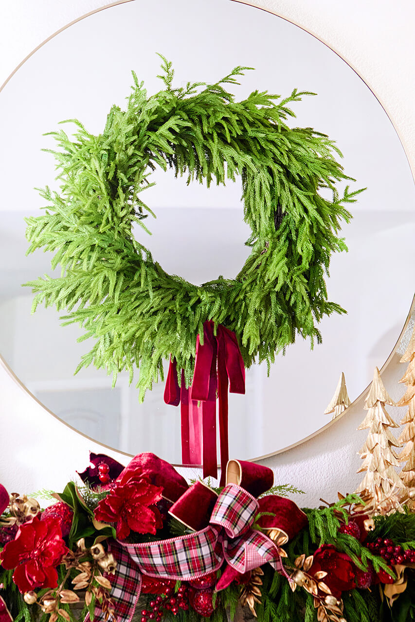 Wreath with Velvet Bow